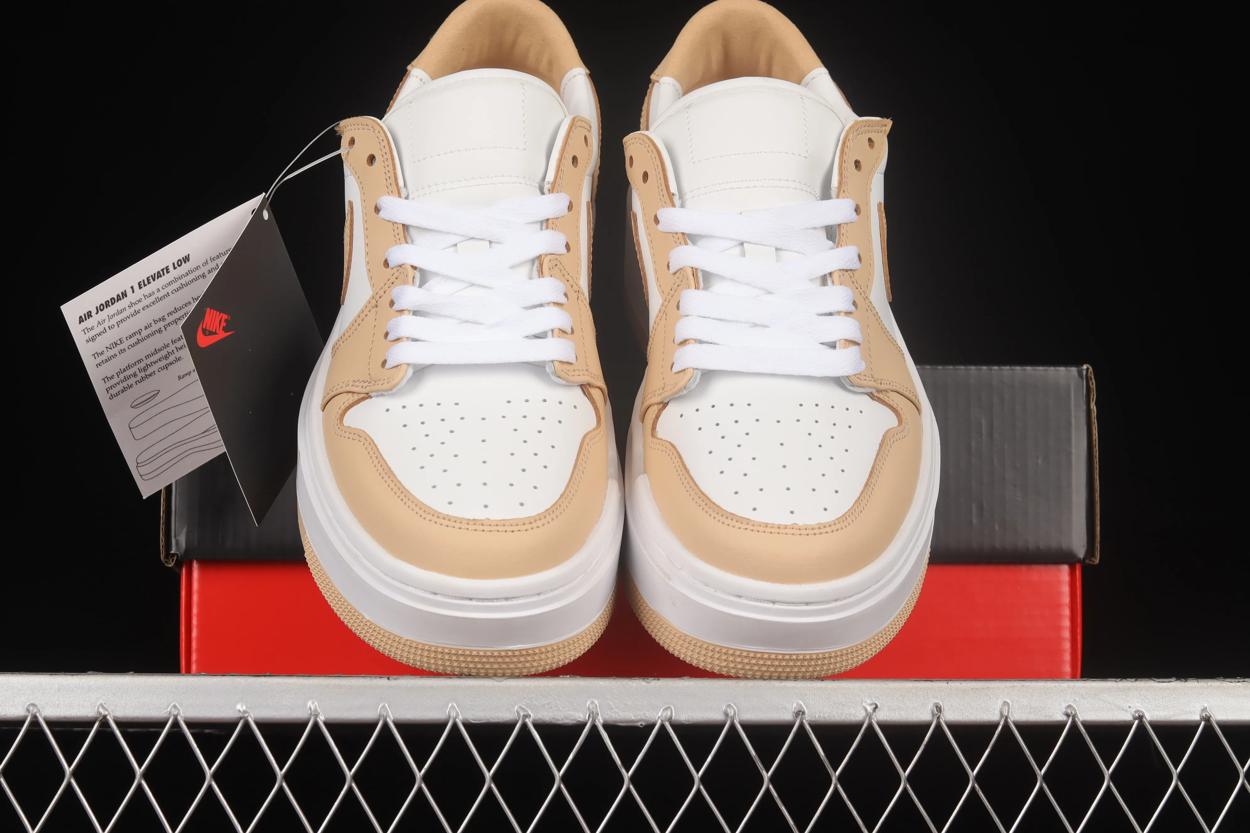 All categories Air Jordan Jordan series basketball shoes Air Jordan 1 Low Air Jordan 1 Elevate Low SE "Wolf Grey" Little AJ thick-soled retro basketball shoes DH7004-102